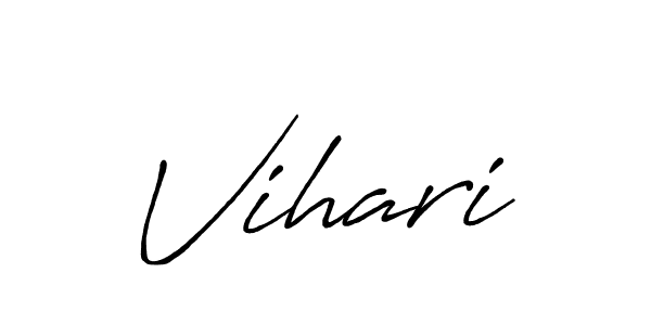 Vihari stylish signature style. Best Handwritten Sign (Antro_Vectra_Bolder) for my name. Handwritten Signature Collection Ideas for my name Vihari. Vihari signature style 7 images and pictures png