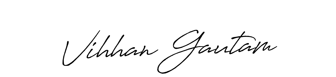 Vihhan Gautam stylish signature style. Best Handwritten Sign (Antro_Vectra_Bolder) for my name. Handwritten Signature Collection Ideas for my name Vihhan Gautam. Vihhan Gautam signature style 7 images and pictures png