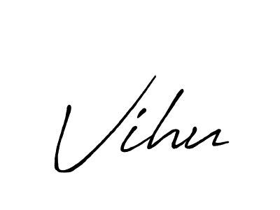 Also You can easily find your signature by using the search form. We will create Vihu name handwritten signature images for you free of cost using Antro_Vectra_Bolder sign style. Vihu signature style 7 images and pictures png