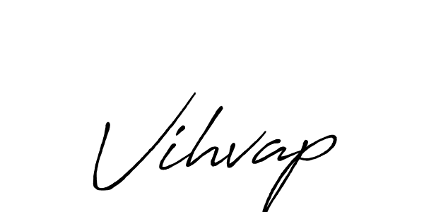How to make Vihvap name signature. Use Antro_Vectra_Bolder style for creating short signs online. This is the latest handwritten sign. Vihvap signature style 7 images and pictures png
