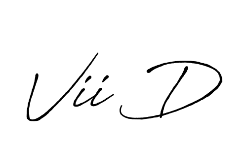 Make a beautiful signature design for name Vii D. Use this online signature maker to create a handwritten signature for free. Vii D signature style 7 images and pictures png