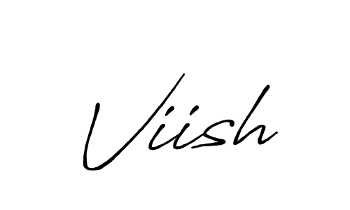 Use a signature maker to create a handwritten signature online. With this signature software, you can design (Antro_Vectra_Bolder) your own signature for name Viish. Viish signature style 7 images and pictures png