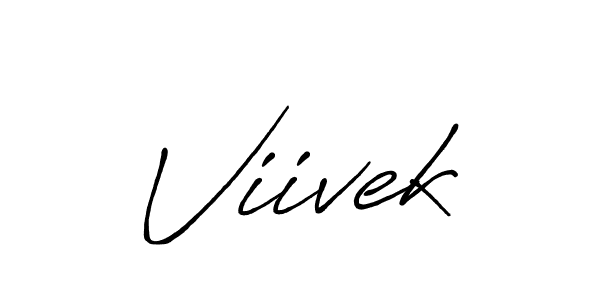 Viivek stylish signature style. Best Handwritten Sign (Antro_Vectra_Bolder) for my name. Handwritten Signature Collection Ideas for my name Viivek. Viivek signature style 7 images and pictures png