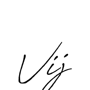 Also You can easily find your signature by using the search form. We will create Vij name handwritten signature images for you free of cost using Antro_Vectra_Bolder sign style. Vij signature style 7 images and pictures png