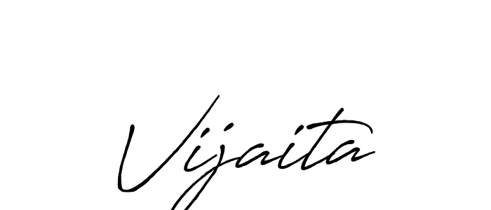 Create a beautiful signature design for name Vijaita. With this signature (Antro_Vectra_Bolder) fonts, you can make a handwritten signature for free. Vijaita signature style 7 images and pictures png