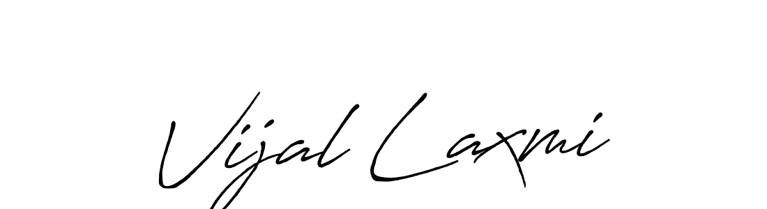 How to make Vijal Laxmi name signature. Use Antro_Vectra_Bolder style for creating short signs online. This is the latest handwritten sign. Vijal Laxmi signature style 7 images and pictures png
