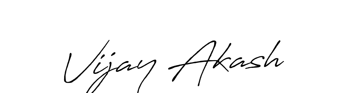 Vijay Akash stylish signature style. Best Handwritten Sign (Antro_Vectra_Bolder) for my name. Handwritten Signature Collection Ideas for my name Vijay Akash. Vijay Akash signature style 7 images and pictures png