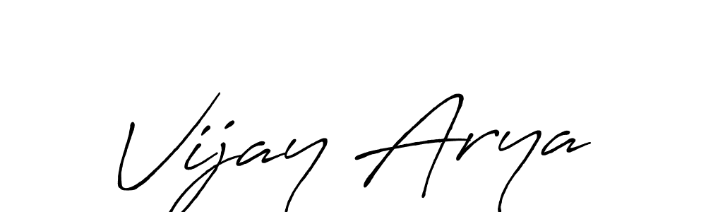 Vijay Arya stylish signature style. Best Handwritten Sign (Antro_Vectra_Bolder) for my name. Handwritten Signature Collection Ideas for my name Vijay Arya. Vijay Arya signature style 7 images and pictures png