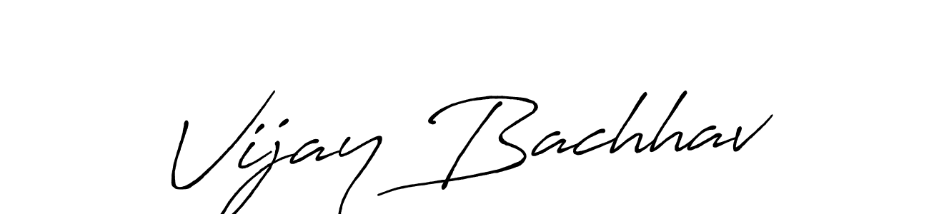 Create a beautiful signature design for name Vijay Bachhav. With this signature (Antro_Vectra_Bolder) fonts, you can make a handwritten signature for free. Vijay Bachhav signature style 7 images and pictures png