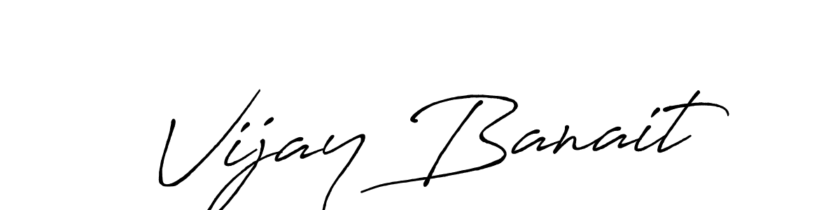 if you are searching for the best signature style for your name Vijay Banait. so please give up your signature search. here we have designed multiple signature styles  using Antro_Vectra_Bolder. Vijay Banait signature style 7 images and pictures png