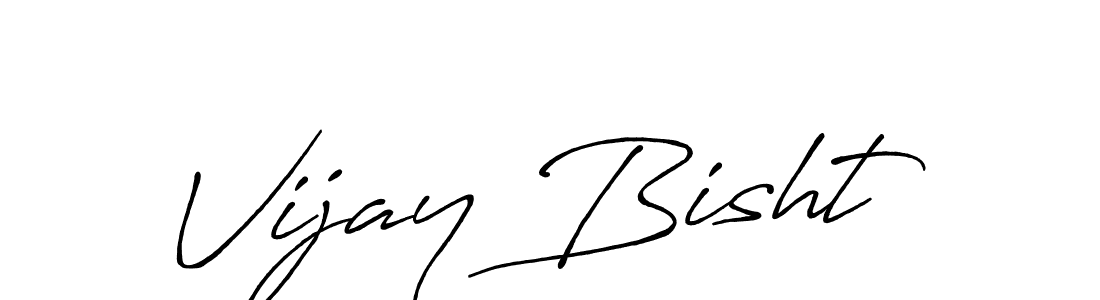 Make a beautiful signature design for name Vijay Bisht. With this signature (Antro_Vectra_Bolder) style, you can create a handwritten signature for free. Vijay Bisht signature style 7 images and pictures png