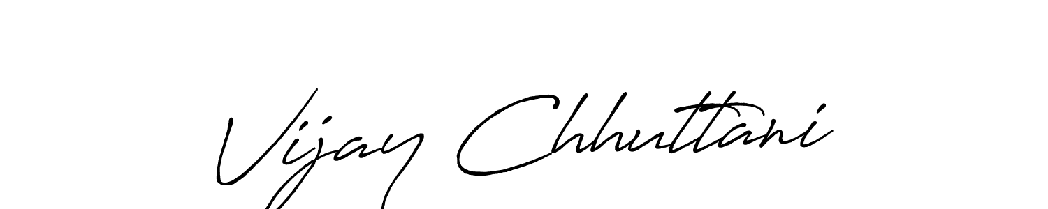 Make a beautiful signature design for name Vijay Chhuttani. With this signature (Antro_Vectra_Bolder) style, you can create a handwritten signature for free. Vijay Chhuttani signature style 7 images and pictures png