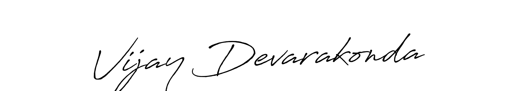 How to make Vijay Devarakonda name signature. Use Antro_Vectra_Bolder style for creating short signs online. This is the latest handwritten sign. Vijay Devarakonda signature style 7 images and pictures png