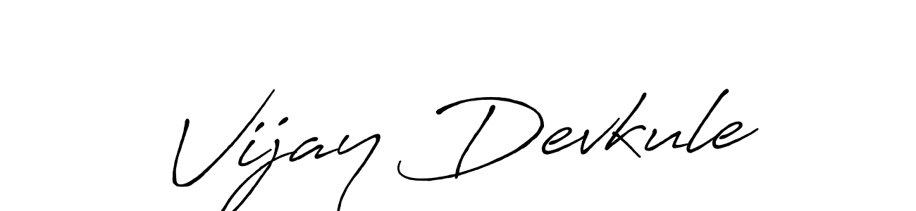 Design your own signature with our free online signature maker. With this signature software, you can create a handwritten (Antro_Vectra_Bolder) signature for name Vijay Devkule. Vijay Devkule signature style 7 images and pictures png