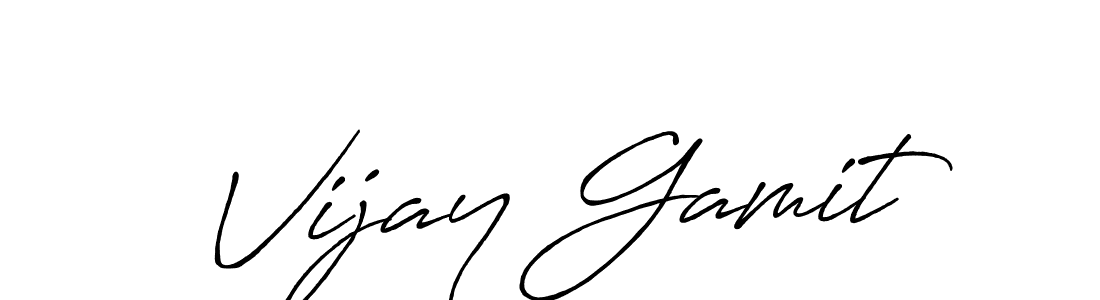 How to make Vijay Gamit signature? Antro_Vectra_Bolder is a professional autograph style. Create handwritten signature for Vijay Gamit name. Vijay Gamit signature style 7 images and pictures png
