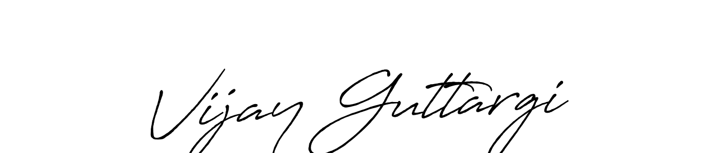 Create a beautiful signature design for name Vijay Guttargi. With this signature (Antro_Vectra_Bolder) fonts, you can make a handwritten signature for free. Vijay Guttargi signature style 7 images and pictures png