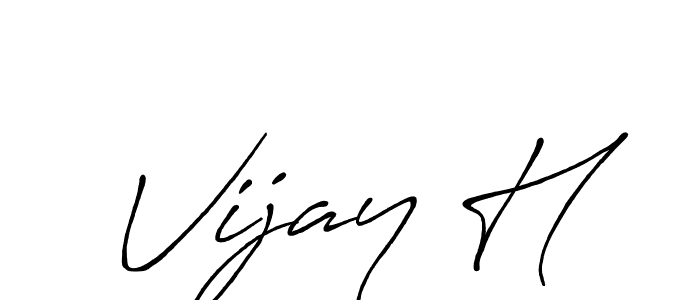 Also we have Vijay H name is the best signature style. Create professional handwritten signature collection using Antro_Vectra_Bolder autograph style. Vijay H signature style 7 images and pictures png