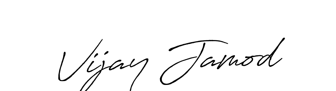 Create a beautiful signature design for name Vijay Jamod. With this signature (Antro_Vectra_Bolder) fonts, you can make a handwritten signature for free. Vijay Jamod signature style 7 images and pictures png