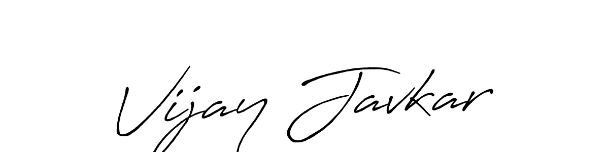 Vijay Javkar stylish signature style. Best Handwritten Sign (Antro_Vectra_Bolder) for my name. Handwritten Signature Collection Ideas for my name Vijay Javkar. Vijay Javkar signature style 7 images and pictures png