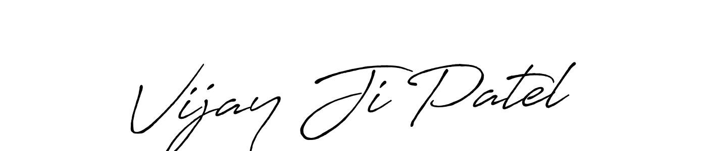 Also we have Vijay Ji Patel name is the best signature style. Create professional handwritten signature collection using Antro_Vectra_Bolder autograph style. Vijay Ji Patel signature style 7 images and pictures png