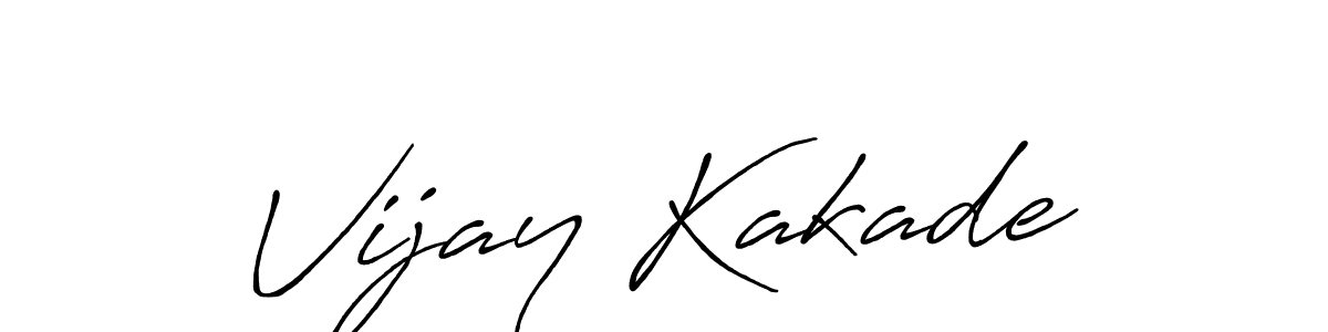 Create a beautiful signature design for name Vijay Kakade. With this signature (Antro_Vectra_Bolder) fonts, you can make a handwritten signature for free. Vijay Kakade signature style 7 images and pictures png