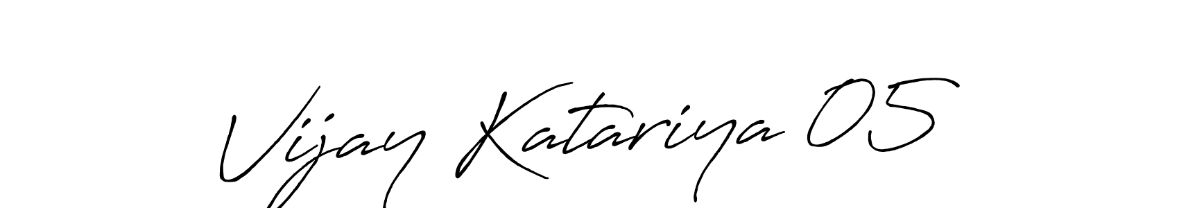Create a beautiful signature design for name Vijay Katariya 05. With this signature (Antro_Vectra_Bolder) fonts, you can make a handwritten signature for free. Vijay Katariya 05 signature style 7 images and pictures png