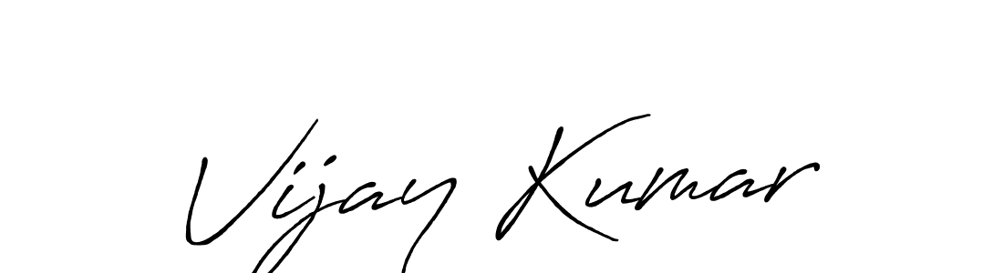 Make a beautiful signature design for name Vijay Kumar. With this signature (Antro_Vectra_Bolder) style, you can create a handwritten signature for free. Vijay Kumar signature style 7 images and pictures png
