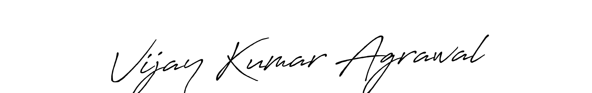 Create a beautiful signature design for name Vijay Kumar Agrawal. With this signature (Antro_Vectra_Bolder) fonts, you can make a handwritten signature for free. Vijay Kumar Agrawal signature style 7 images and pictures png