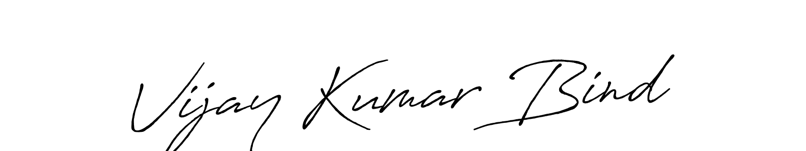 Make a beautiful signature design for name Vijay Kumar Bind. With this signature (Antro_Vectra_Bolder) style, you can create a handwritten signature for free. Vijay Kumar Bind signature style 7 images and pictures png
