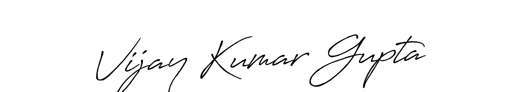 The best way (Antro_Vectra_Bolder) to make a short signature is to pick only two or three words in your name. The name Vijay Kumar Gupta include a total of six letters. For converting this name. Vijay Kumar Gupta signature style 7 images and pictures png