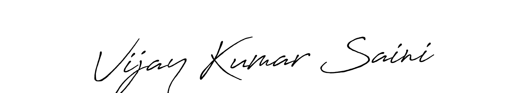 Also we have Vijay Kumar Saini name is the best signature style. Create professional handwritten signature collection using Antro_Vectra_Bolder autograph style. Vijay Kumar Saini signature style 7 images and pictures png