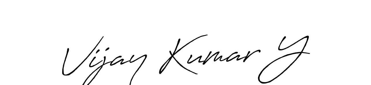 Design your own signature with our free online signature maker. With this signature software, you can create a handwritten (Antro_Vectra_Bolder) signature for name Vijay Kumar Y. Vijay Kumar Y signature style 7 images and pictures png