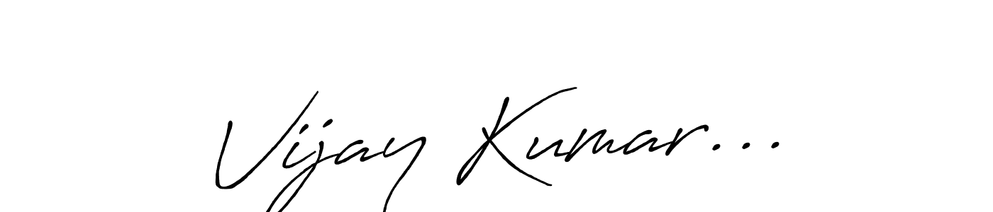 Create a beautiful signature design for name Vijay Kumar.... With this signature (Antro_Vectra_Bolder) fonts, you can make a handwritten signature for free. Vijay Kumar... signature style 7 images and pictures png
