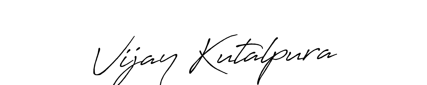 Antro_Vectra_Bolder is a professional signature style that is perfect for those who want to add a touch of class to their signature. It is also a great choice for those who want to make their signature more unique. Get Vijay Kutalpura name to fancy signature for free. Vijay Kutalpura signature style 7 images and pictures png