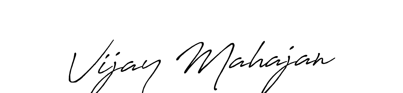 Create a beautiful signature design for name Vijay Mahajan. With this signature (Antro_Vectra_Bolder) fonts, you can make a handwritten signature for free. Vijay Mahajan signature style 7 images and pictures png