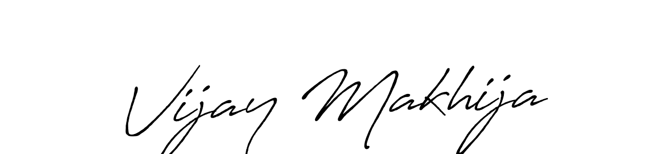 Create a beautiful signature design for name Vijay Makhija. With this signature (Antro_Vectra_Bolder) fonts, you can make a handwritten signature for free. Vijay Makhija signature style 7 images and pictures png
