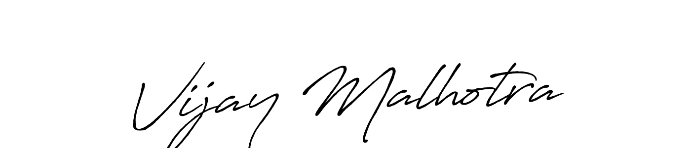 How to make Vijay Malhotra name signature. Use Antro_Vectra_Bolder style for creating short signs online. This is the latest handwritten sign. Vijay Malhotra signature style 7 images and pictures png