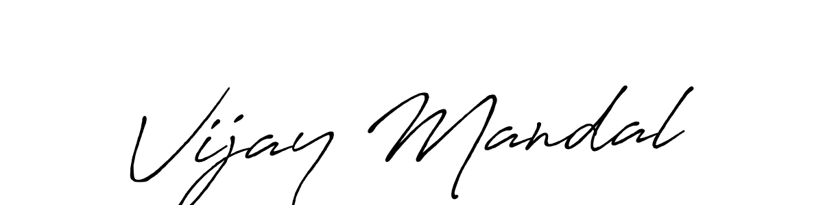 Vijay Mandal stylish signature style. Best Handwritten Sign (Antro_Vectra_Bolder) for my name. Handwritten Signature Collection Ideas for my name Vijay Mandal. Vijay Mandal signature style 7 images and pictures png