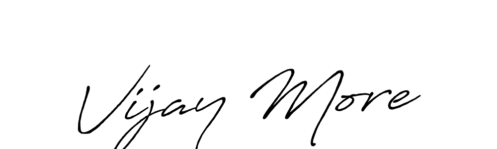 Create a beautiful signature design for name Vijay More. With this signature (Antro_Vectra_Bolder) fonts, you can make a handwritten signature for free. Vijay More signature style 7 images and pictures png