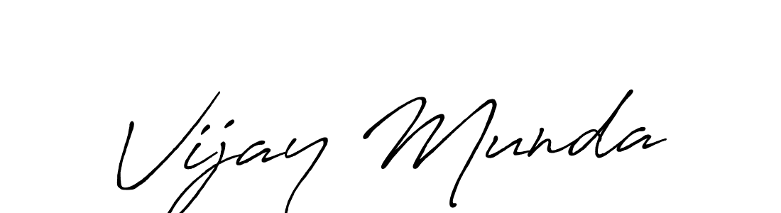 Design your own signature with our free online signature maker. With this signature software, you can create a handwritten (Antro_Vectra_Bolder) signature for name Vijay Munda. Vijay Munda signature style 7 images and pictures png