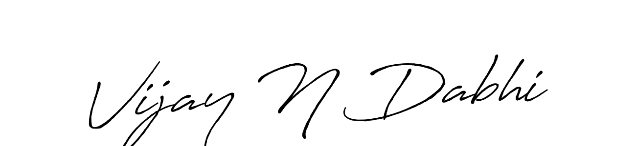 Use a signature maker to create a handwritten signature online. With this signature software, you can design (Antro_Vectra_Bolder) your own signature for name Vijay N Dabhi. Vijay N Dabhi signature style 7 images and pictures png