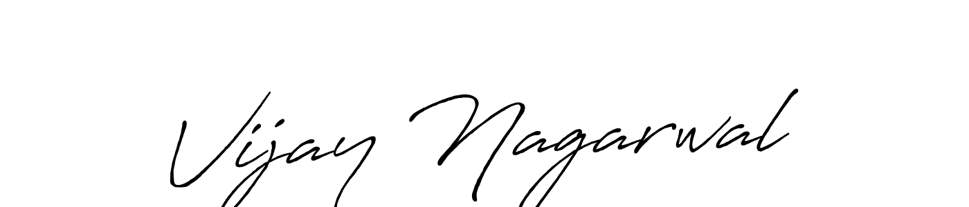 Create a beautiful signature design for name Vijay Nagarwal. With this signature (Antro_Vectra_Bolder) fonts, you can make a handwritten signature for free. Vijay Nagarwal signature style 7 images and pictures png