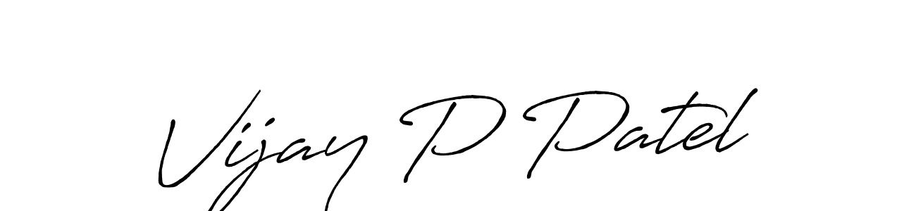 The best way (Antro_Vectra_Bolder) to make a short signature is to pick only two or three words in your name. The name Vijay P Patel include a total of six letters. For converting this name. Vijay P Patel signature style 7 images and pictures png