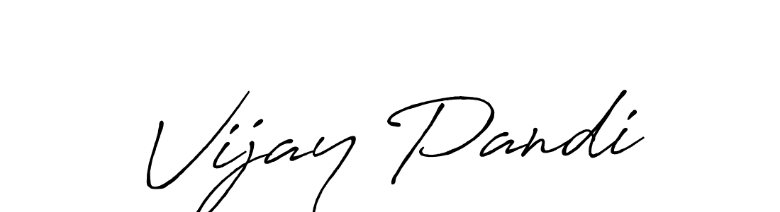 Make a beautiful signature design for name Vijay Pandi. With this signature (Antro_Vectra_Bolder) style, you can create a handwritten signature for free. Vijay Pandi signature style 7 images and pictures png