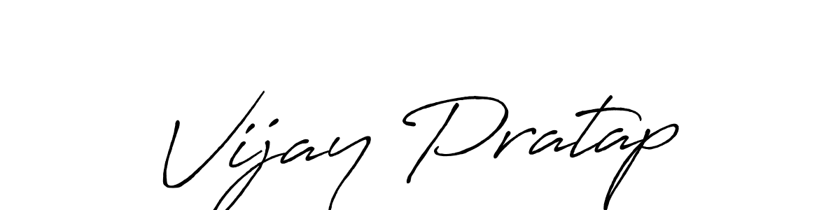 Use a signature maker to create a handwritten signature online. With this signature software, you can design (Antro_Vectra_Bolder) your own signature for name Vijay Pratap. Vijay Pratap signature style 7 images and pictures png