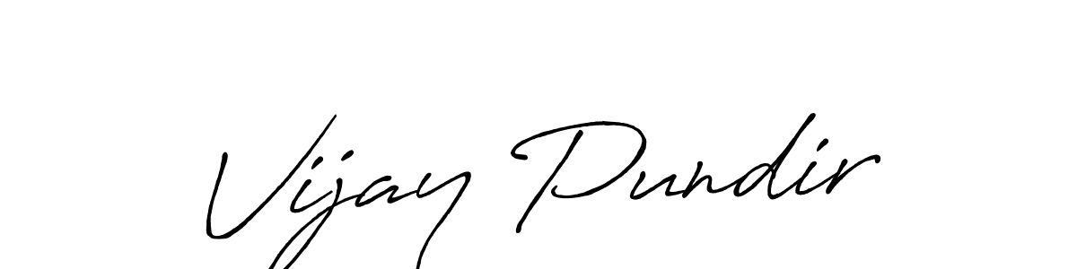 It looks lik you need a new signature style for name Vijay Pundir. Design unique handwritten (Antro_Vectra_Bolder) signature with our free signature maker in just a few clicks. Vijay Pundir signature style 7 images and pictures png