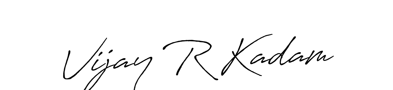 Similarly Antro_Vectra_Bolder is the best handwritten signature design. Signature creator online .You can use it as an online autograph creator for name Vijay R Kadam. Vijay R Kadam signature style 7 images and pictures png