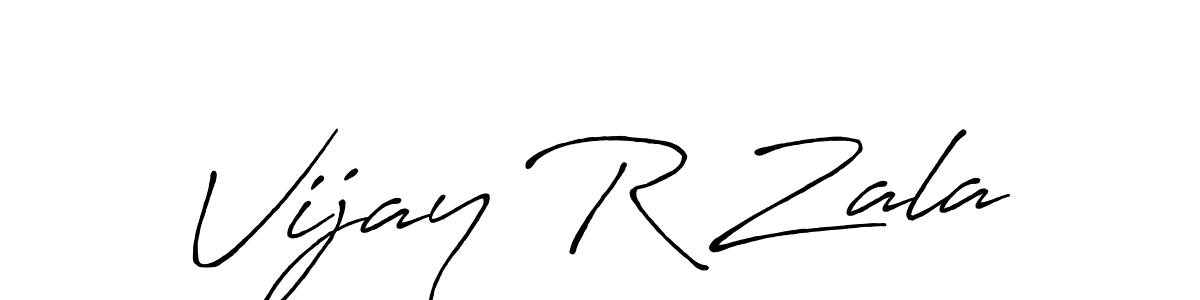 Design your own signature with our free online signature maker. With this signature software, you can create a handwritten (Antro_Vectra_Bolder) signature for name Vijay R Zala. Vijay R Zala signature style 7 images and pictures png