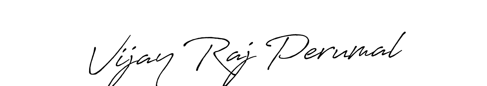 Design your own signature with our free online signature maker. With this signature software, you can create a handwritten (Antro_Vectra_Bolder) signature for name Vijay Raj Perumal. Vijay Raj Perumal signature style 7 images and pictures png
