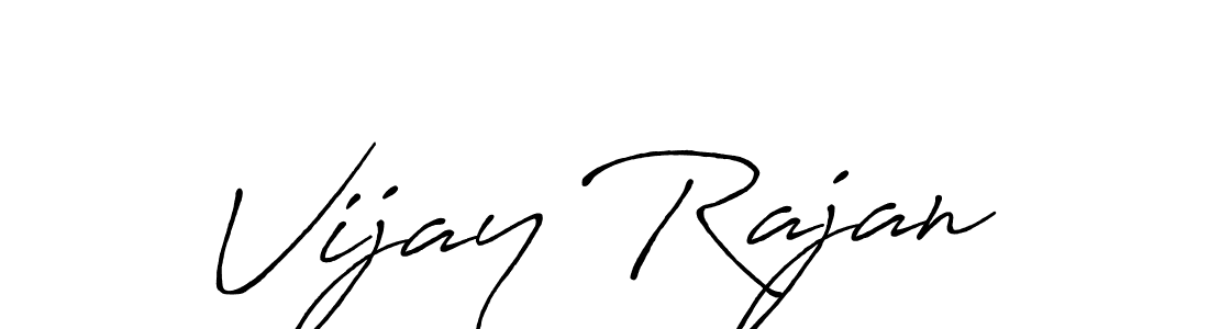 How to make Vijay Rajan name signature. Use Antro_Vectra_Bolder style for creating short signs online. This is the latest handwritten sign. Vijay Rajan signature style 7 images and pictures png